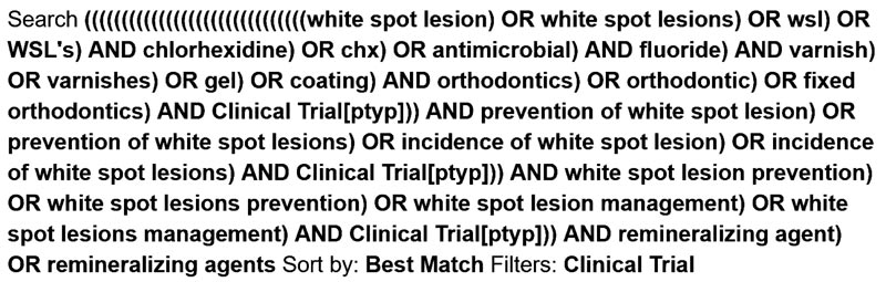 Effect of Chlorhexidine Varnish and Fluoride Varnish on White Spot Lesions in Orthodontic Patients- a Systematic Review