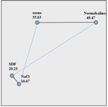 Antibacterial Behavior of Silver Diamine Fluoride, Sodium Hypochlorite and Ozone Gel on in Root Canal of Deciduous Teeth